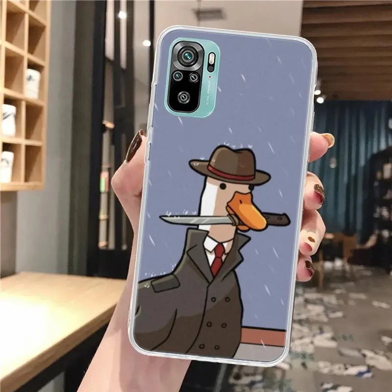 Cartoon Cute Goose Game Soft Phone Case For Xiaomi Redmi Note 12 12S 13 11 11S 10 Pro 10S 11T 9 9S 8T 8 11E Plus 7 Pattern Cover