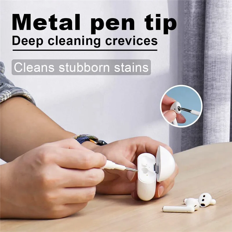 A59E-Cleaning Pen For  Pro  Multi-Function Cleaning Pen With Soft Brush Flocking Sponge For Bluetooth Earphones Case