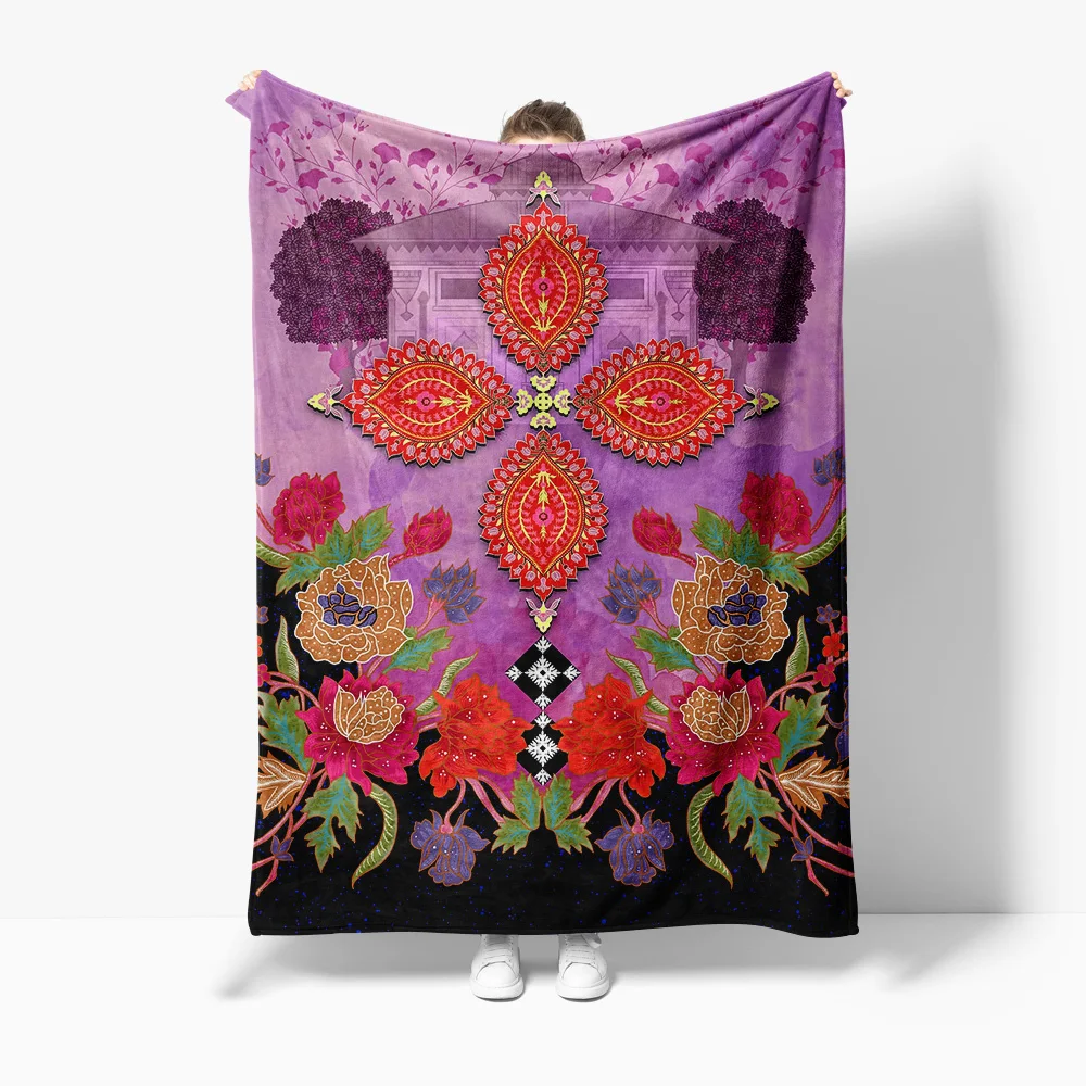 

Яркое цветочное одеяло с узором пейсли, декоративное одеяло для дивана-кровати, чехол для подушки для гостиной, покрывало, подарок