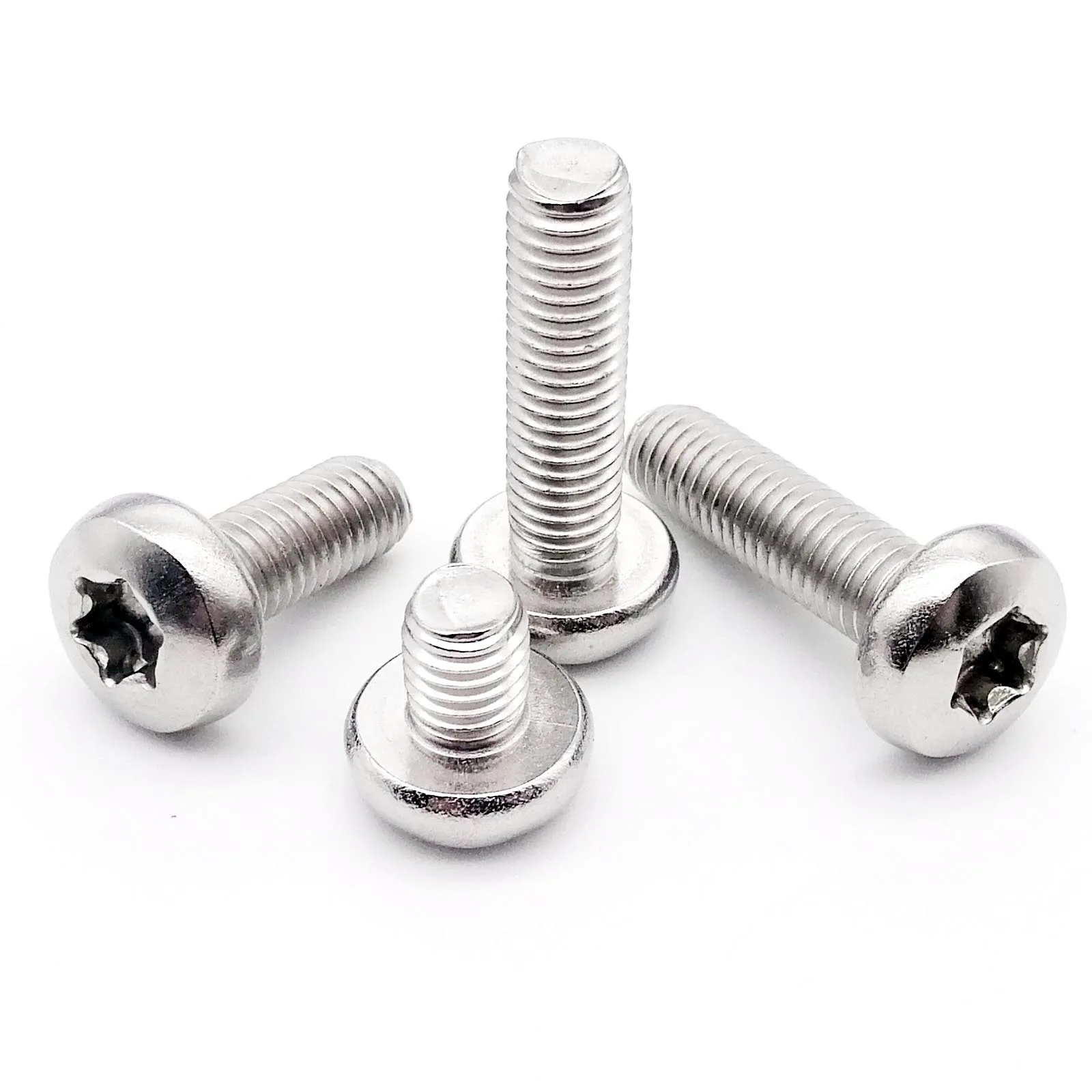 5/10/50X M1.4 M1.6 M2 M2.5 M3 M4 M5 M6 304 A2-70 Stainless Steel GB2672 Six-Lobe Torx Pan Six Lobe Round Head Bolt Screw