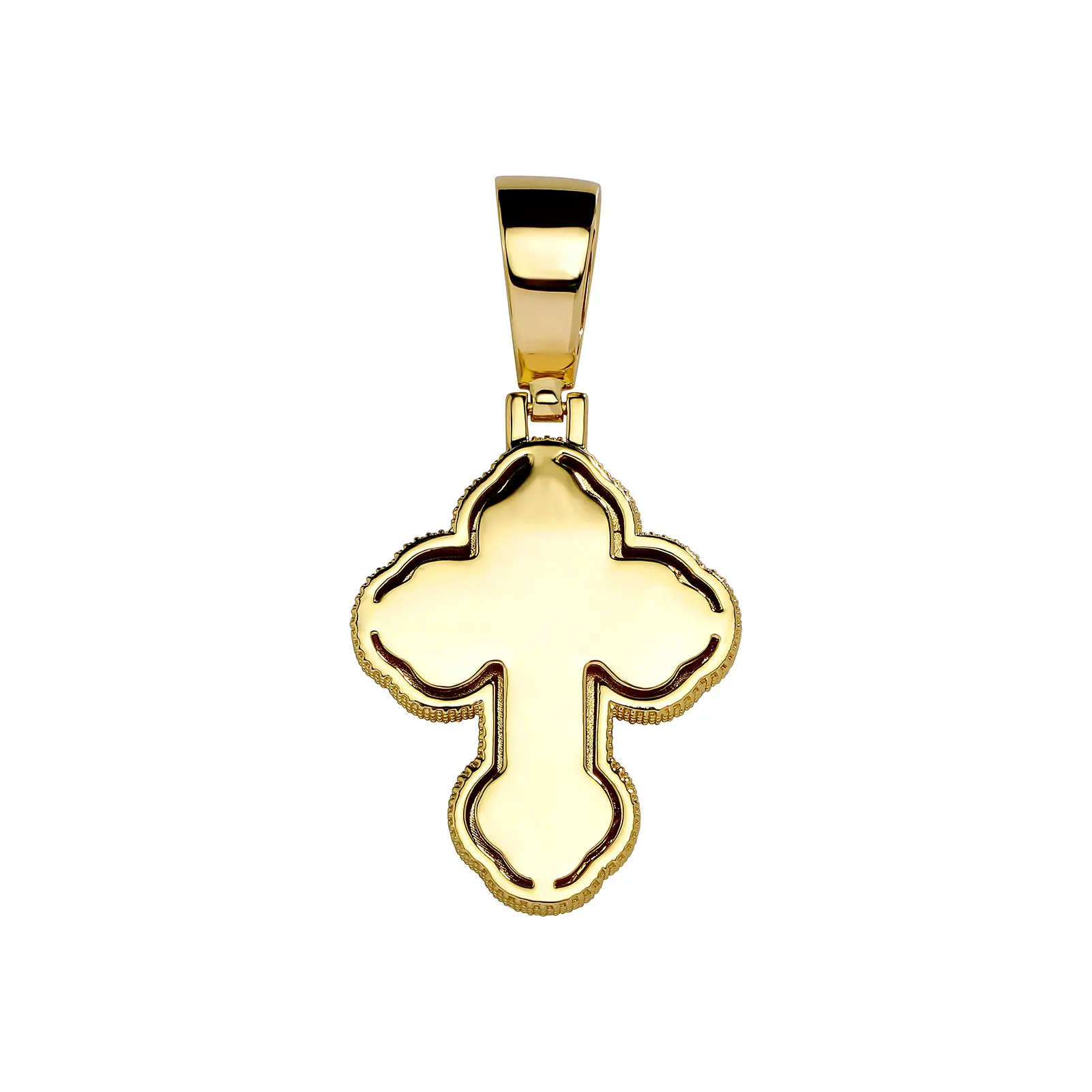 TOPGRILLZ Iced Out Full Square Cubic Zircon Cross Pendant Trend Designer Cloud Cross Pendant Hiphop Necklace For Rapper Jewelry