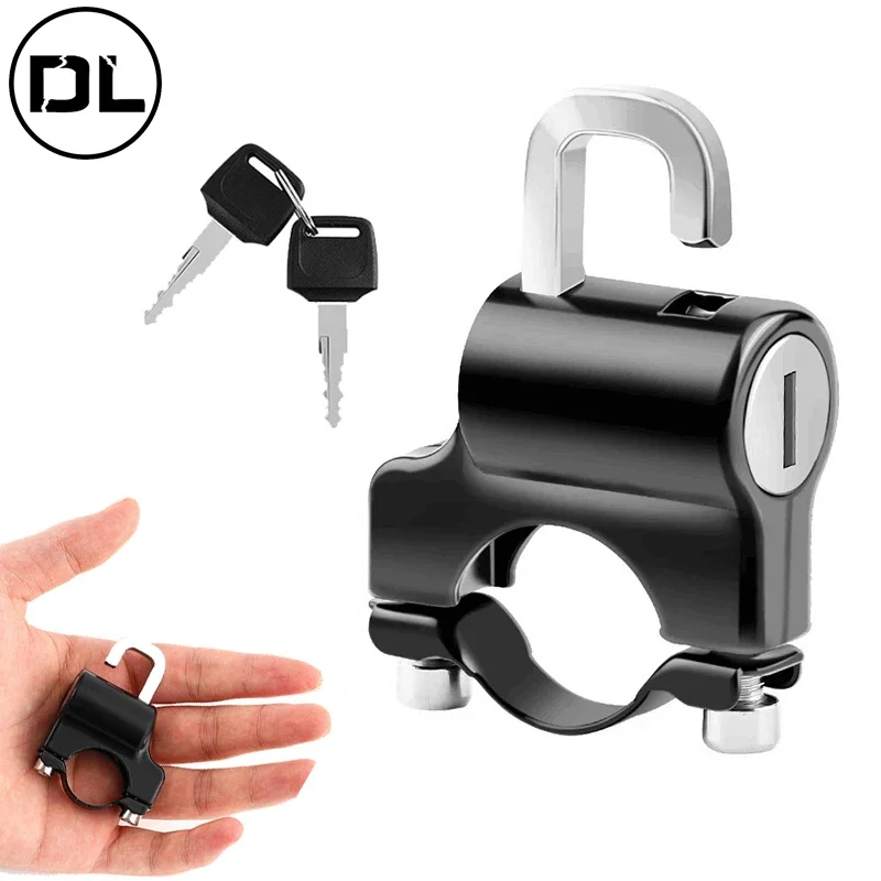 

Motorcycle Helmet Lock Universal Bicycles Portable Security Anti-Theft Fixed Helmet Lock for 22-24mm Handlebar Accessories