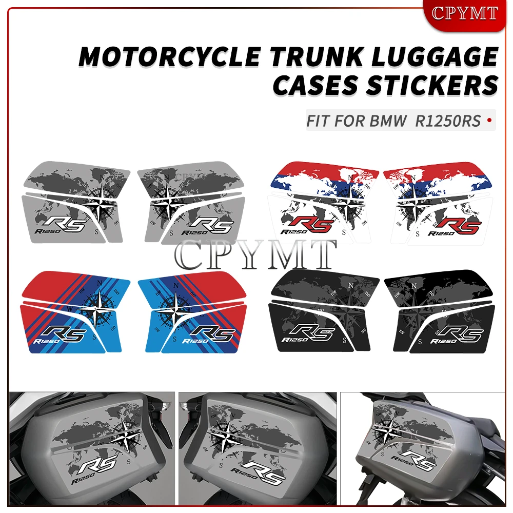 

Motorcycle Case Sticker Panniers Luggage Side box Protection Sticker fit For BMW R1250RS R1250 RS 2022-2024