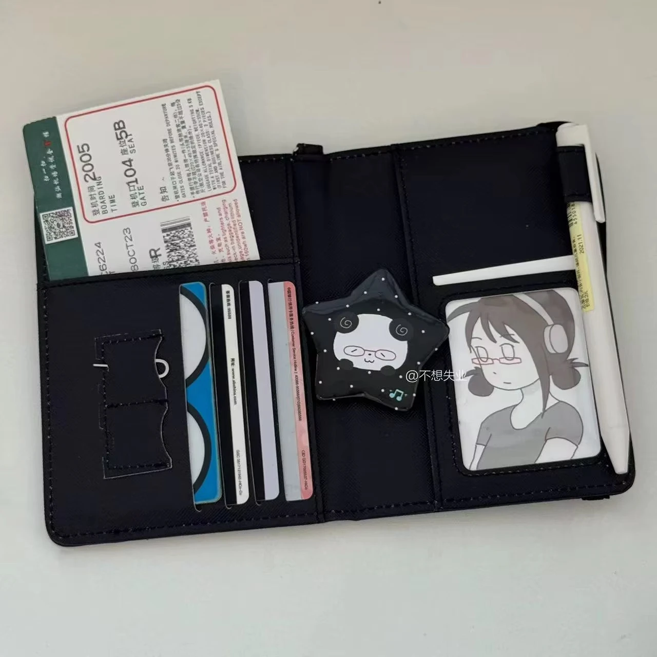 Fashion Original Polka Dot Panda women's Card Holder Pouch Cute Certificate Bag Protection Case Multifunction Card Bag Storage