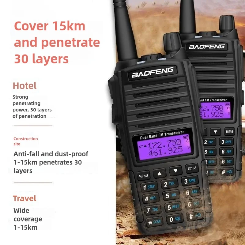 Baofeng UV-82 TYPE-C Charging Walkie Talkie Long Range 2 Way Portable FM Amateur Radio Station Long Distance Radio Amateur Radio