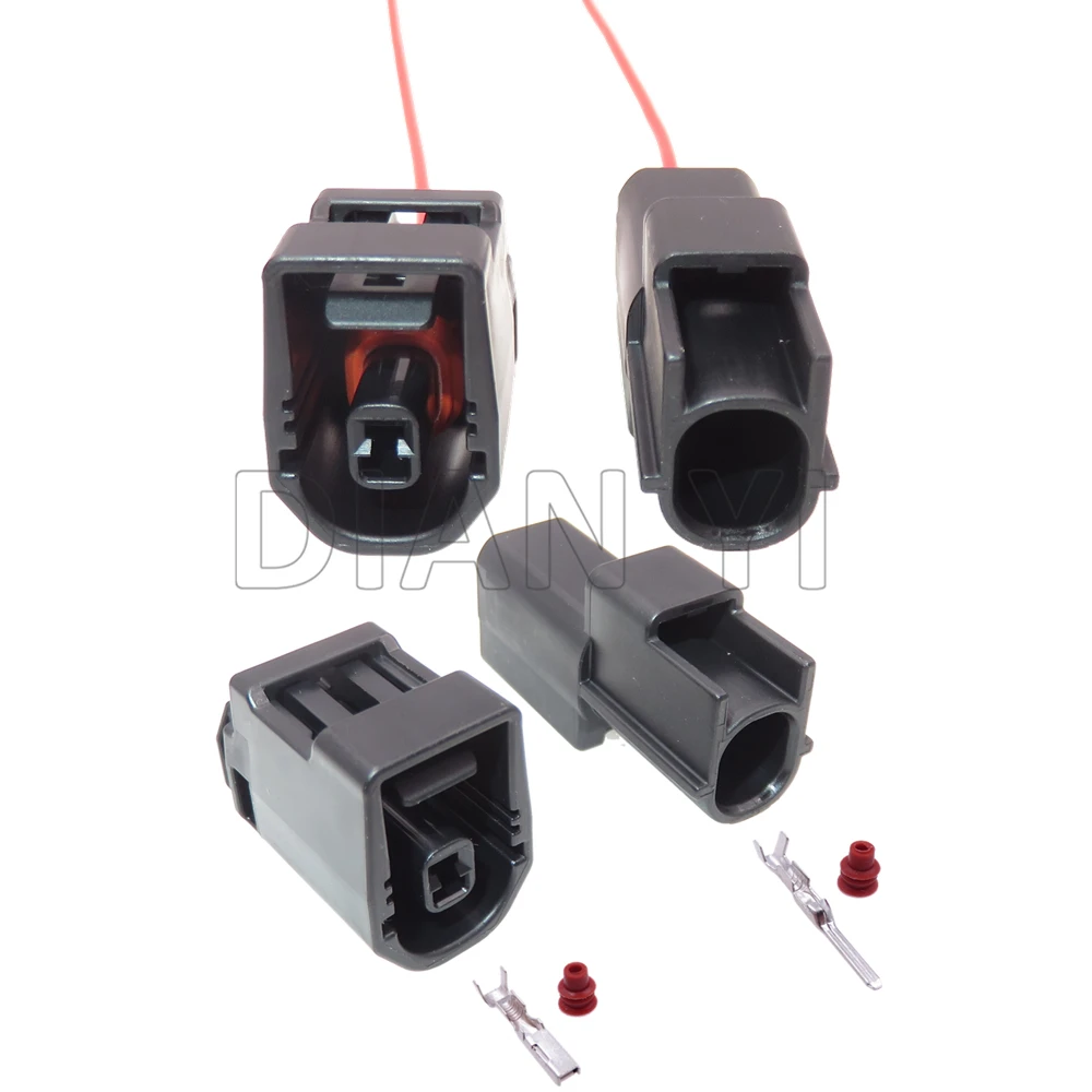 

1 Set 1 Way AC Assembly Automobile Plastic Housing Connector with Cables 6181-6658 6189-7214 Auto Wire Cable Connector