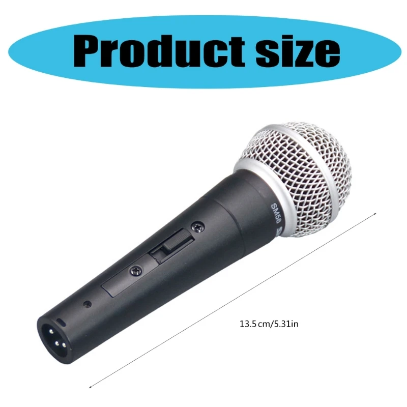 Mikrofon Karaoke Dinamis untuk Menyanyikan Mikrofon Berkabel Vokal Karaoke Dinamis