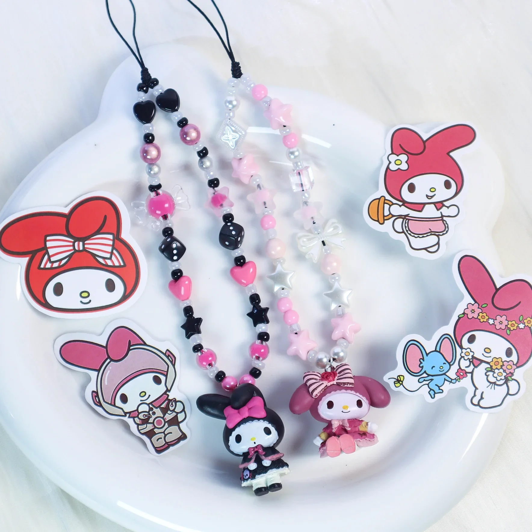 

Kawaii Kuromis Mys Melodys Mobile Phone Chain Children's Cartoon Ccd Camera Chain Keychain Mobile Phone Accessories Girls Gift