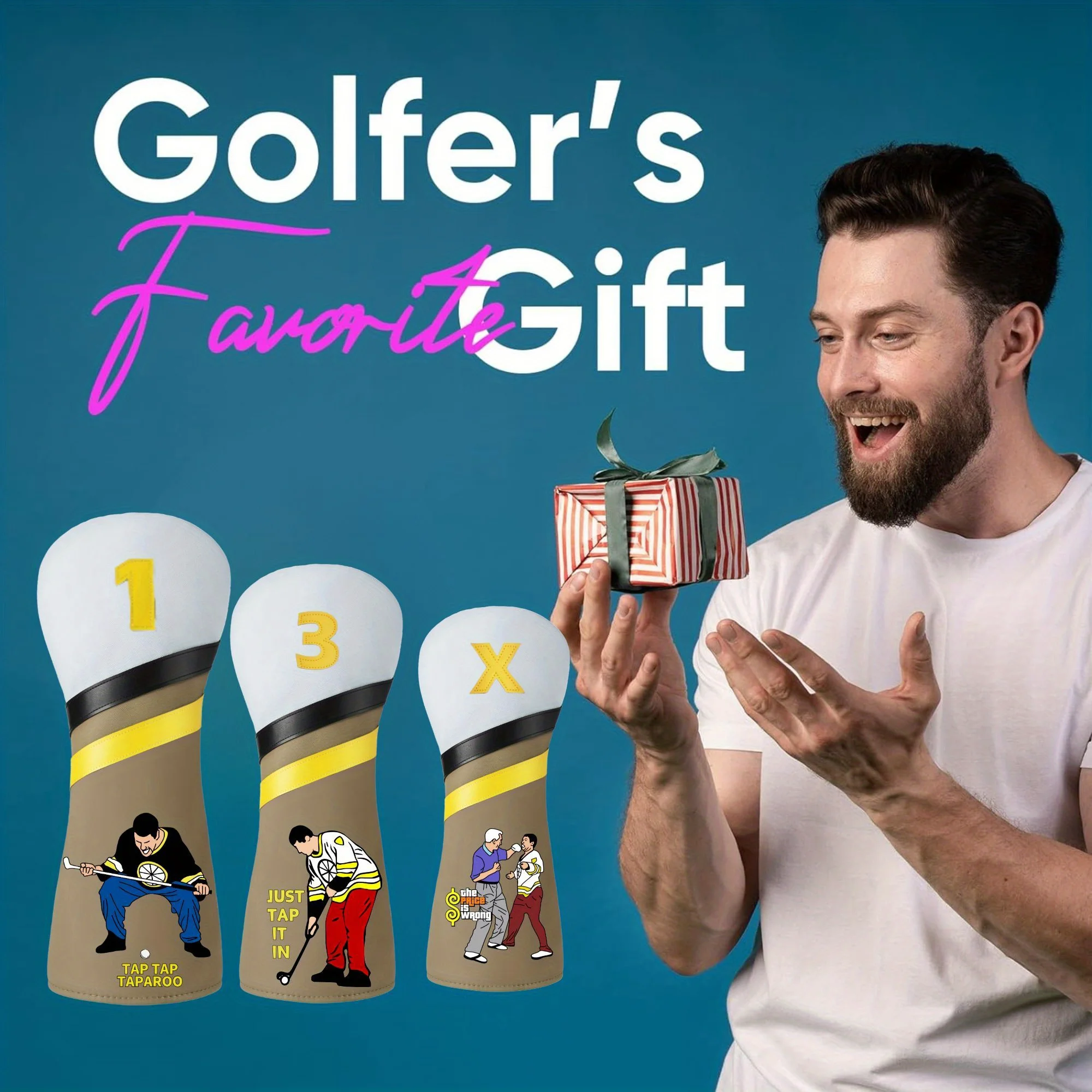 Grappige Happy Gilmore Golf Club hoes voor Drivers Fairway Woods Hybrid Rescue en Mallet Blade Putter Grappige golfclubhoes