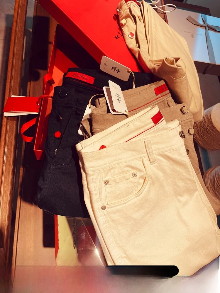 

Organic Cotton Men's Casual Jeans Straight Leg Fit Comfortable Classic Sle Imported High Quali Straight Pants