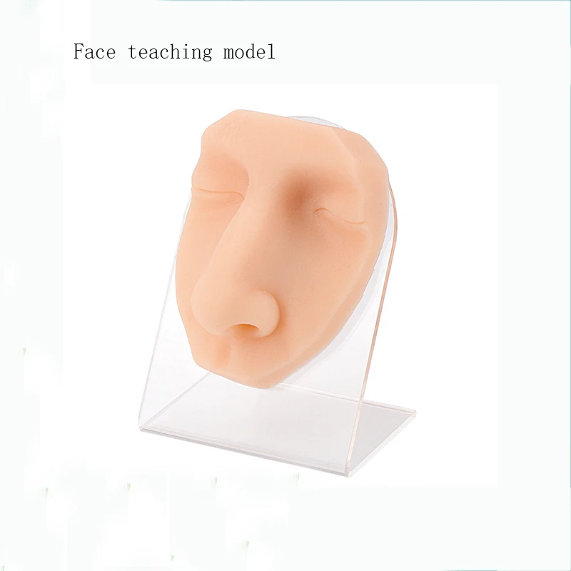 Simulation face model, puncture and suture practice, injection practice, nose nail human face, show the model