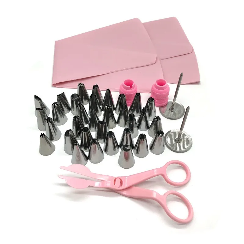 

41 шт., насадка для трубок, набор инструментов для торта, силиконовый мешок для трубок, насадка для крема, ногти, ножницы для трубок, 32 шт., насадка, ножницы, конвертер, щетка