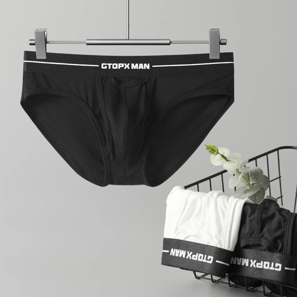 

Gay Sissy Pouch Mens Underwear Quick Dry Briefs Low-waist Panties Breathable Elastic Lingerie Comfortable Underpants Man Knicker