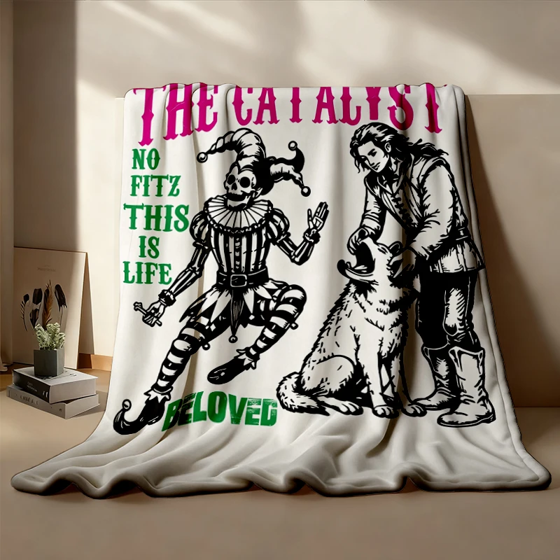 Vintage Flannel Blanket - You Are The Catalyst, Realm of The Elderlings, Robin Hobb Book Flannel Throw