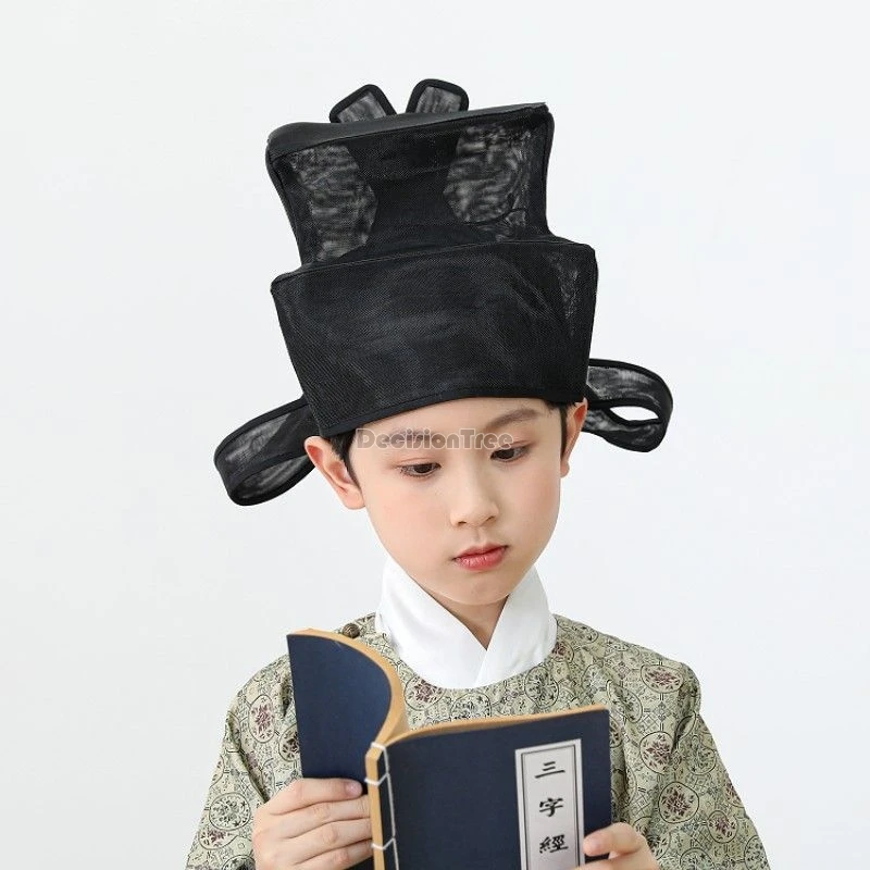 2024 song dynasty minister official hat chinese ancient prince childe formal etiquette hat elegant breathable hanfu accessory