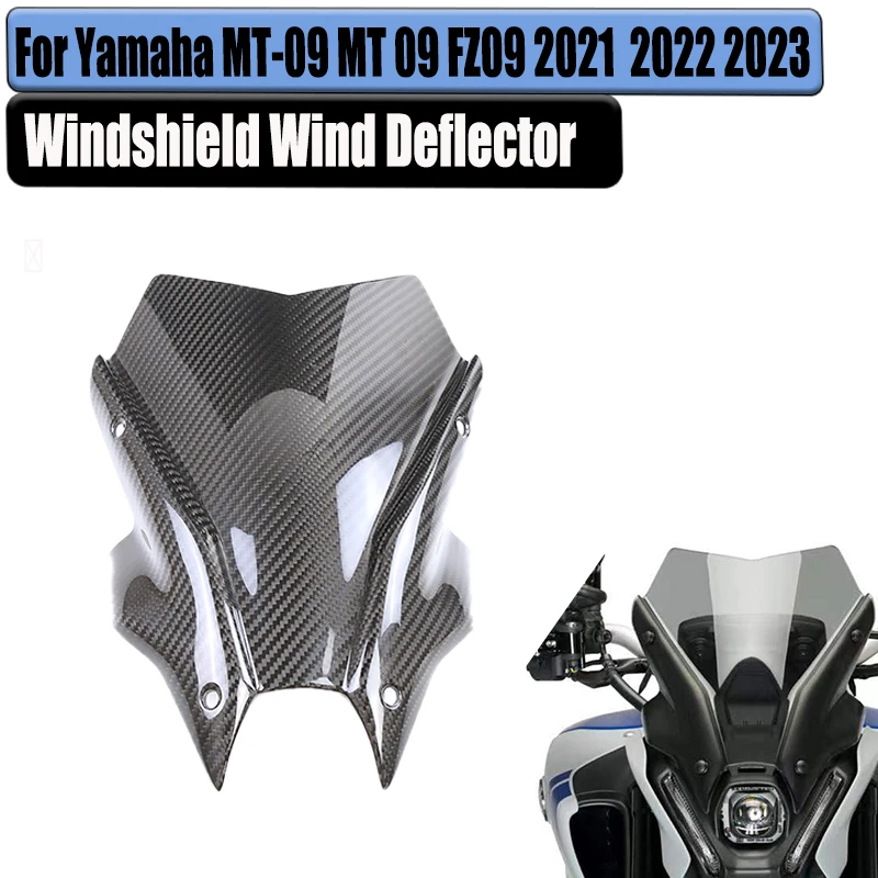 

Для Yamaha MT09 MT-09 FZ09 FZ-09 2021 2022 2023 3k лобовое стекло из углеродного волокна, ветрозащитный обтекатель, комплект деталей, аксессуары для мотоциклов