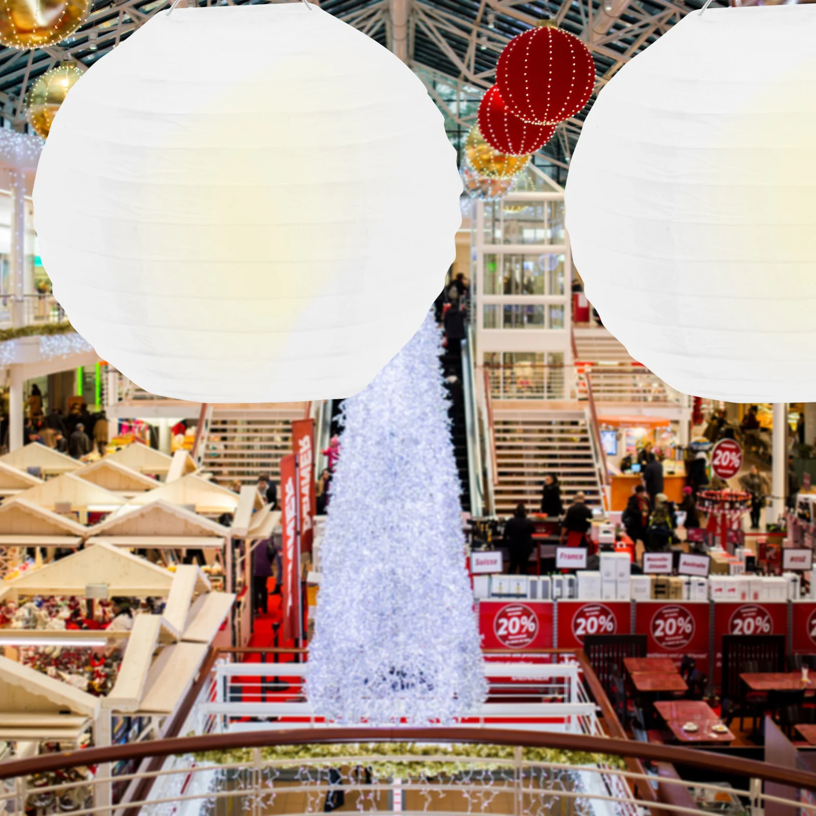 

6pcs Paper Lanterns Decorative Diy Hanging Lantern For Home Restaurant Wall Decor Scene Decoration Light Fixture Craft