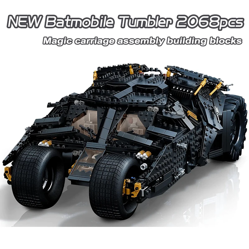 New DECOOL Tumbler Building Blocks Superhero Series Batmobile High-Tech Car Bat Chariot Bricks Toys For Boy Gifts 70169 76240