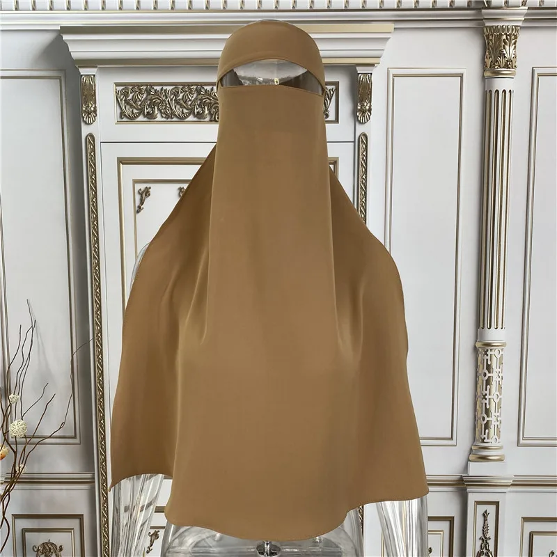 

Niqab High Quality Nida Single Layer Ramadan Islamic Clothing Eid Prayer Muslim Modest Women Hijab Khimar Jilbab Veil Niqab