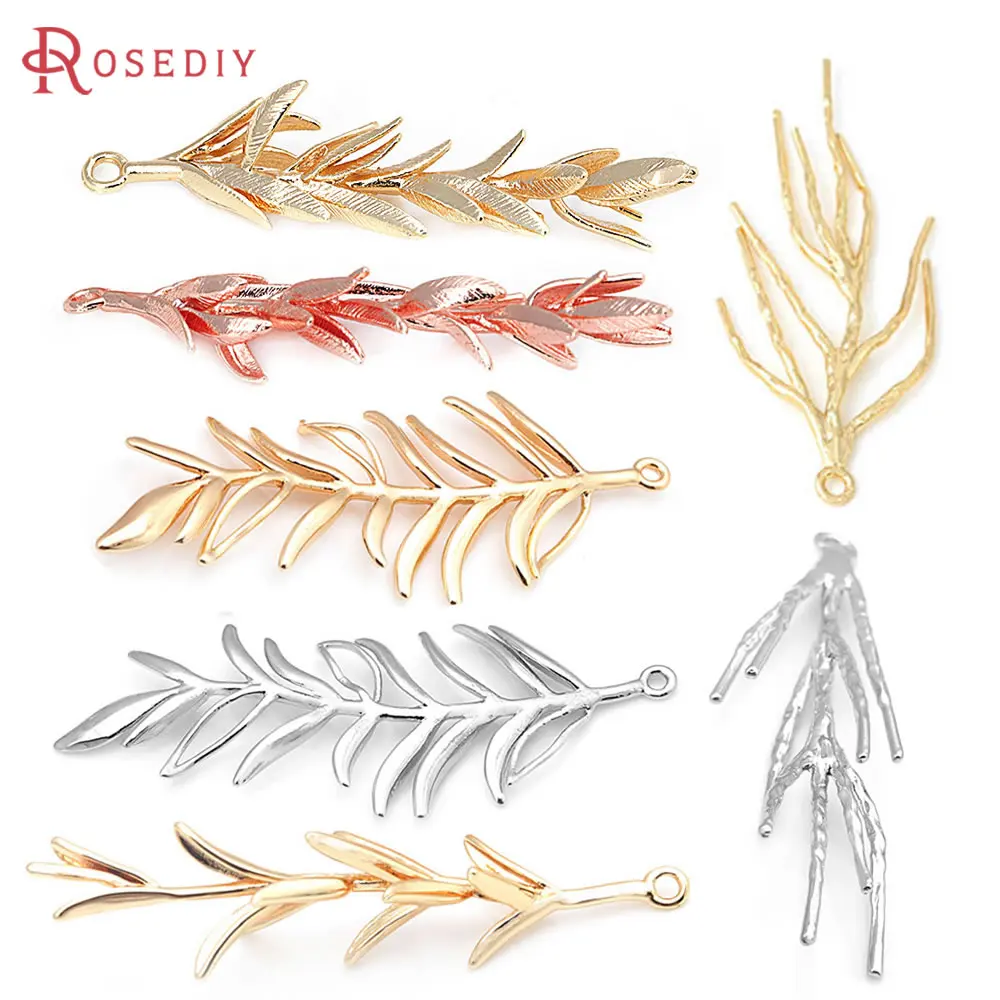 18K Gold Color Brass Tree Branch Charms Pendants High Quality Diy Jewelry Making Necklace Earrings Accessories for Women