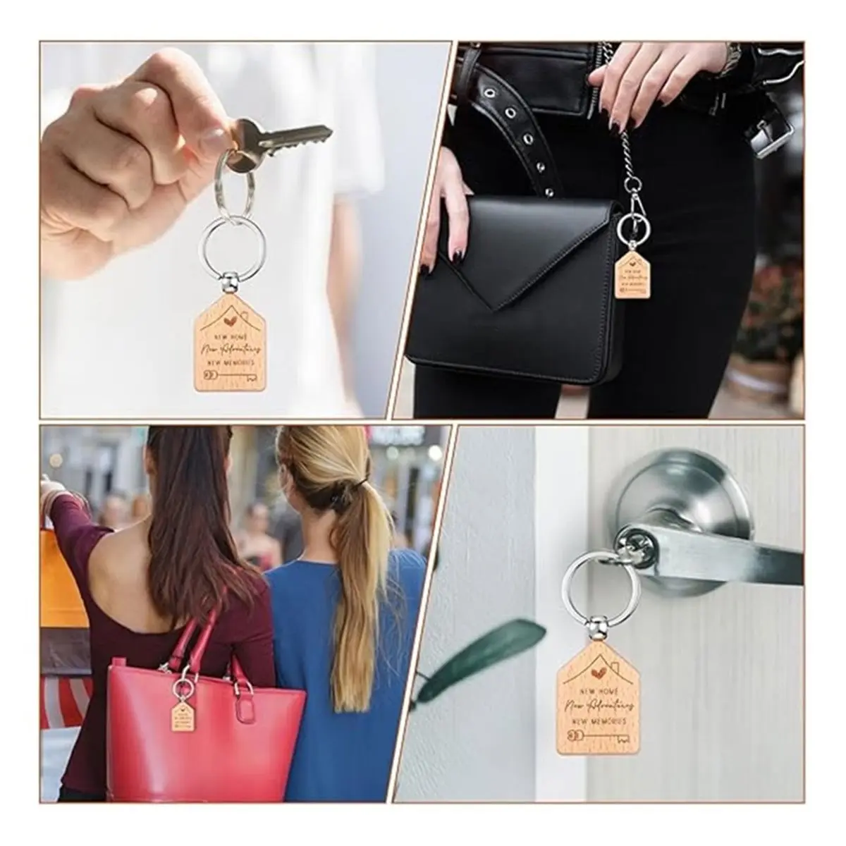 update. 40 PCS Keychain Bulk, Wood Keychains for Homeowner, Small House Shaped Engraved Key Tags Move in Gifts