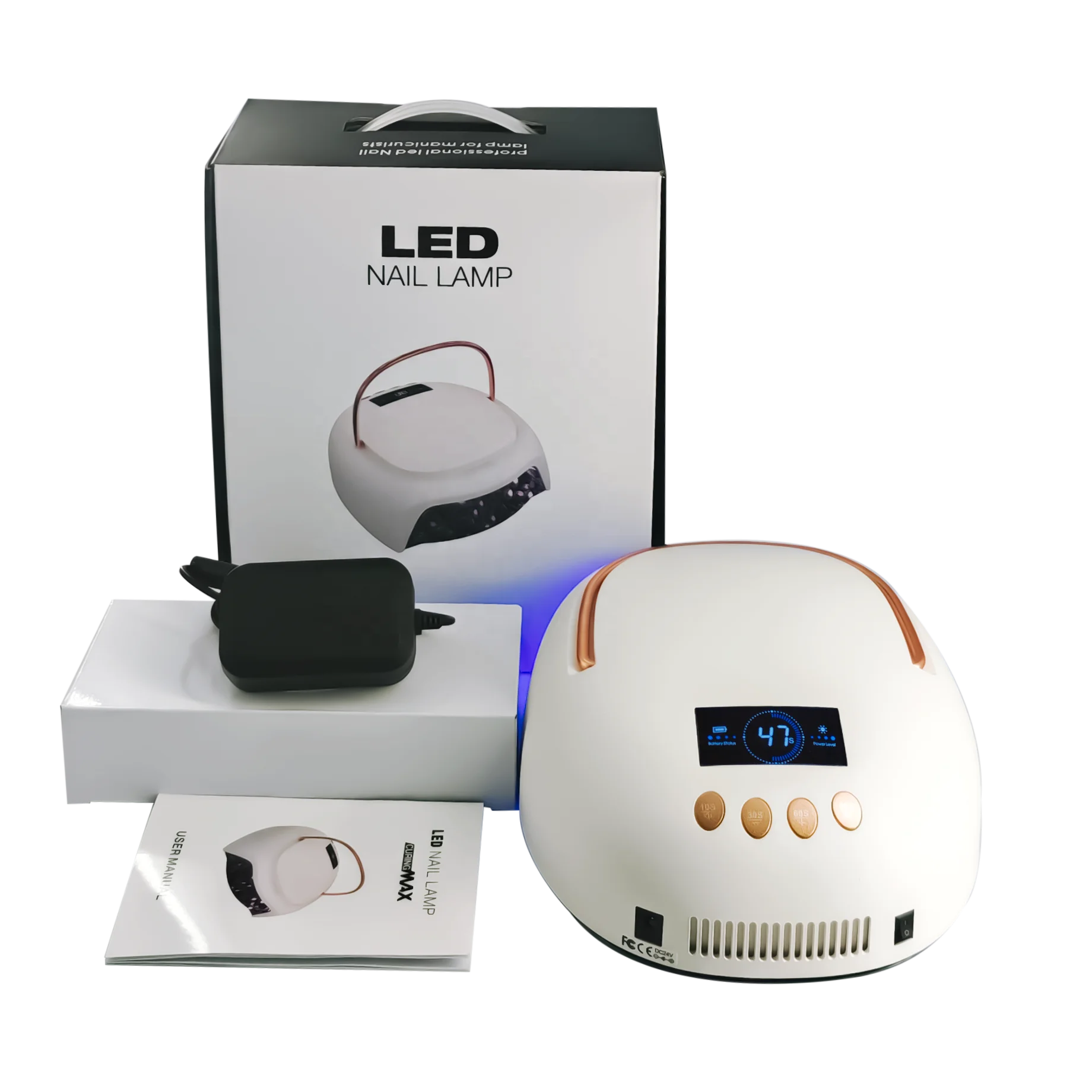 Wiederaufladbare UV-LED-Nagellampe für Gelpolitur – 48 W professionelles Nageltrockner-Härtungslicht mit Timer, OEM/ODM-Service