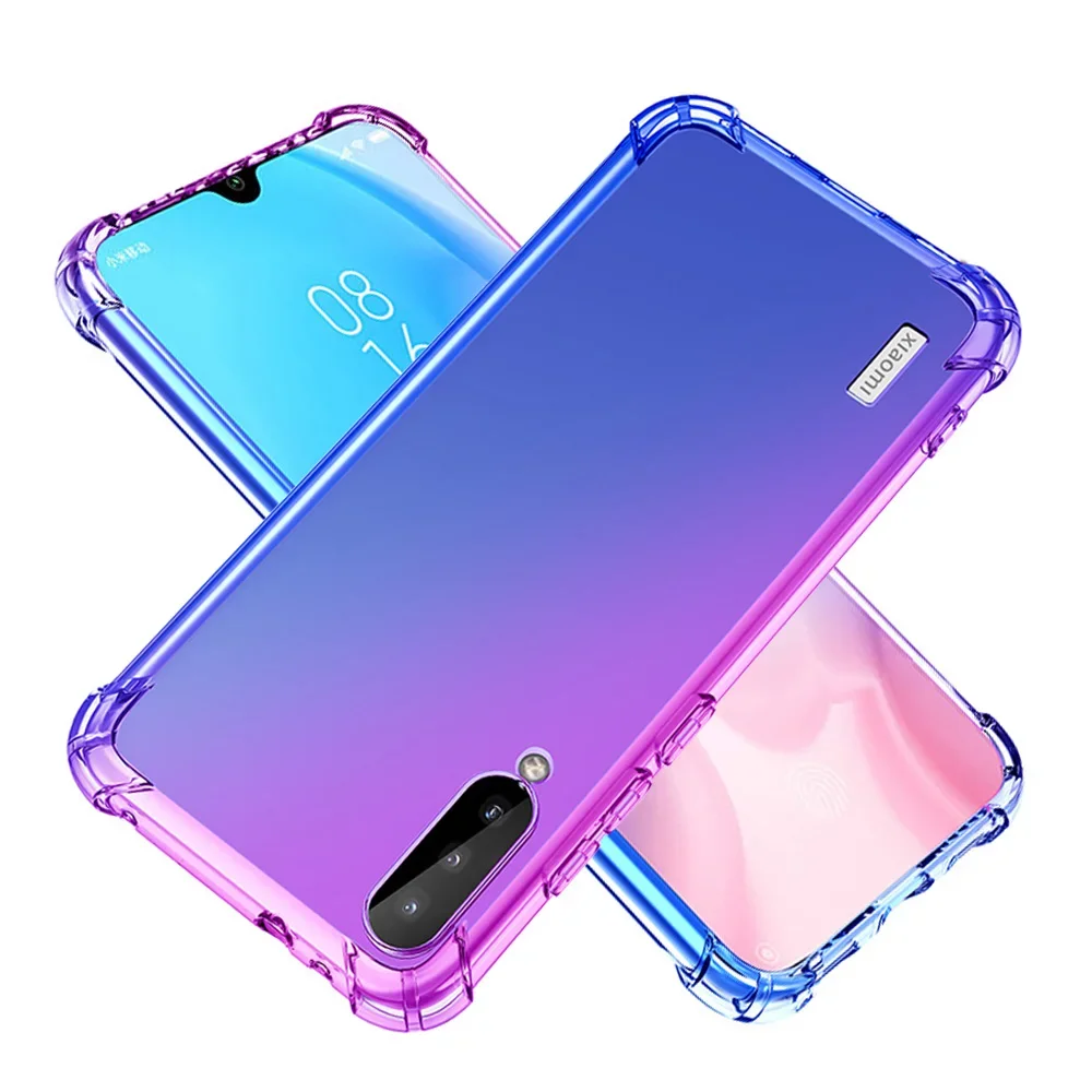 

Clear Cute Gradient Case for Xiaomi Mi CC9 Slim Anti Scratch Flexible TPU Cover Shockproof Case for CC9 Pro CC9e A3 Lite Civi