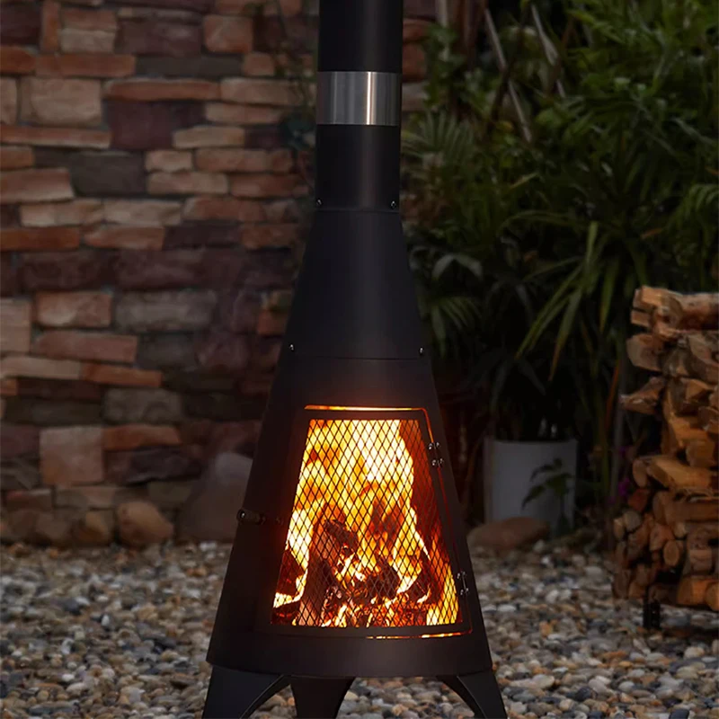 Chimenea de jardín al aire libre, estufa de leña Para acampar, Mini quemador, fuego de viaje, Calentador de Camping, hoguera, muebles Para Terraza