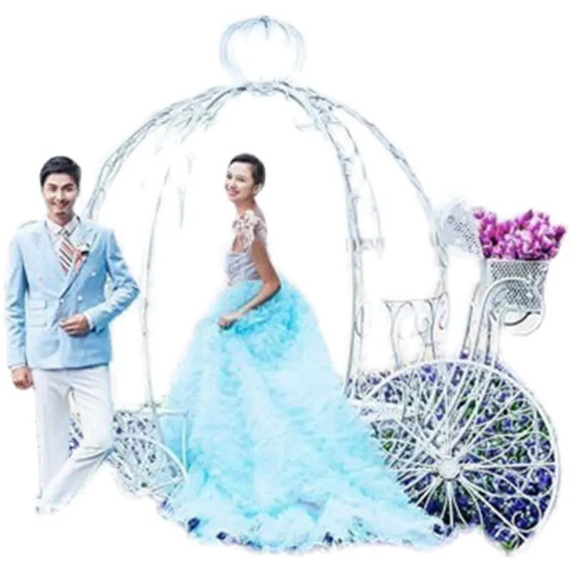 Wrought iron large pumpkin car princess car outdoor wedding photography beautiful Chen ornament