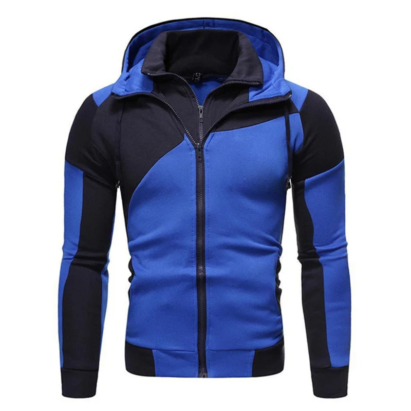 Chaqueta empalmada para hombre, chaqueta de senderismo, chaqueta cálida de felpa con cremallera para exteriores, cortavientos deportivo con capucha