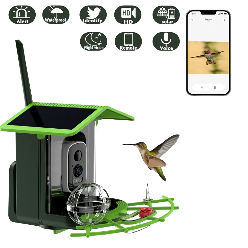 XVIM Bird  Feeder Camera ,Wireless  Solar Wireless Wifi Outdoor Bird Feeder with Camera ,AI Identify 12,000+ Bird,Birthday gift