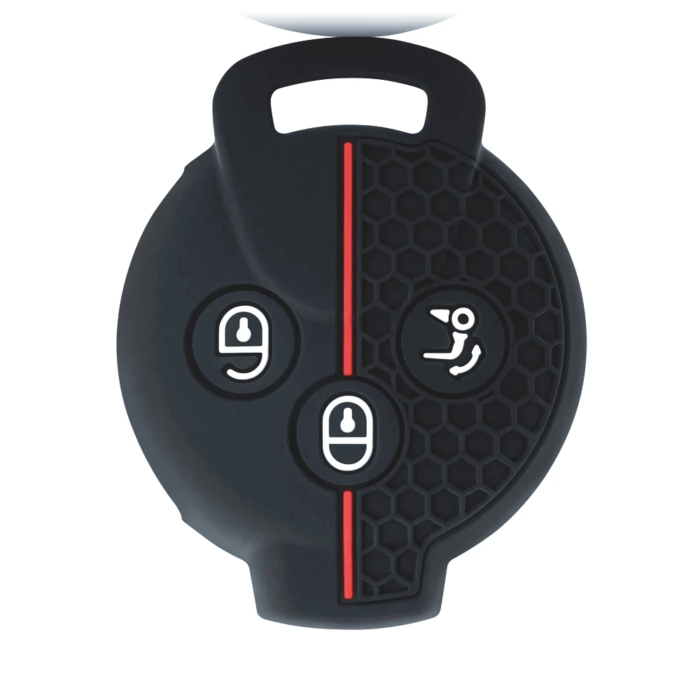 Silicone Car Key Case Remote Cover For Benz Smart 451 Smart 450 Chiave Roadster Crossblade Fortwo Roadster K Forfour Accessories
