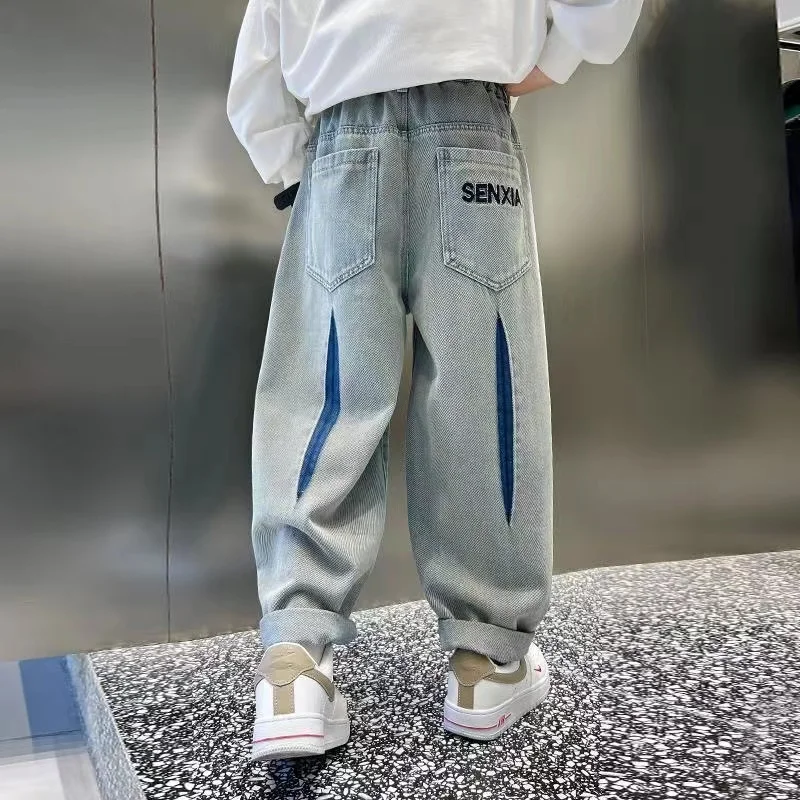 

Boys' Spring and Autumn Jeans Children's 2024 New Mid size Boys' Pants Boys' Casual Jeans 90-170cm