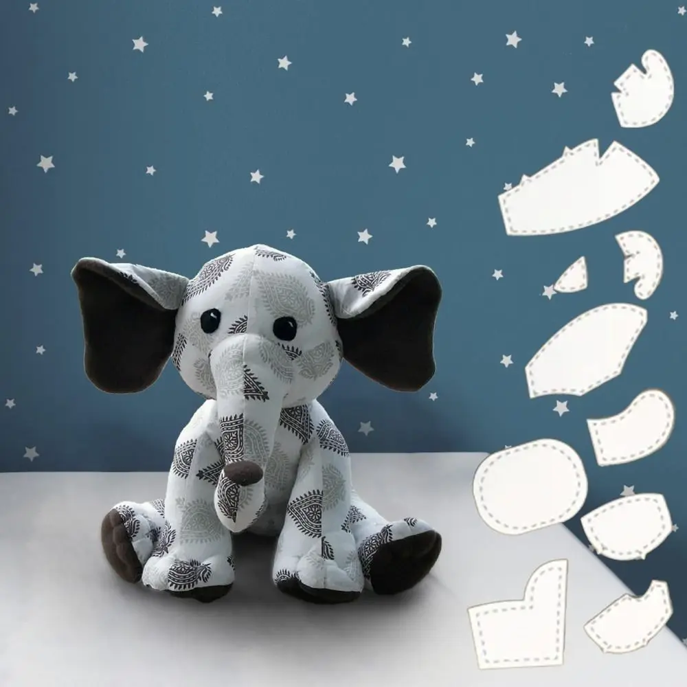 8PCS Memory Elephant Template righello Set modelli di cucito in acrilico Quilting trasparente riutilizzabile modello di cucito prodotti fatti a mano