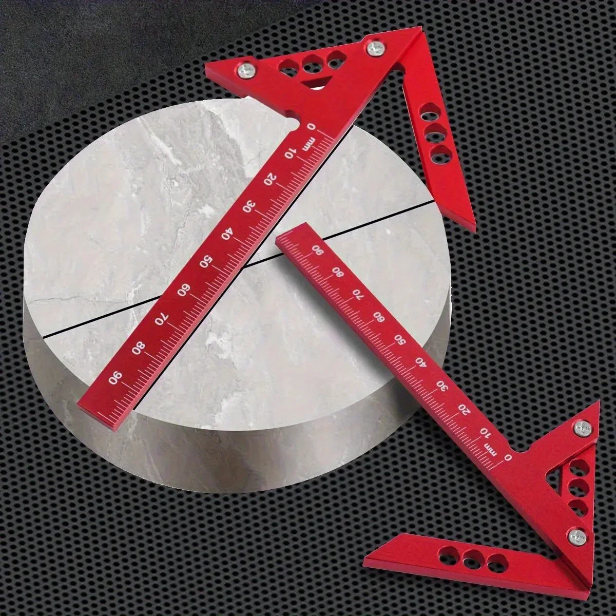 

Центральный писец, алюминиевый центральный искатель, калибр деревообрабатывающей линии, линейка под прямым углом 45/90 градусов, плотницкий измерительный инструмент