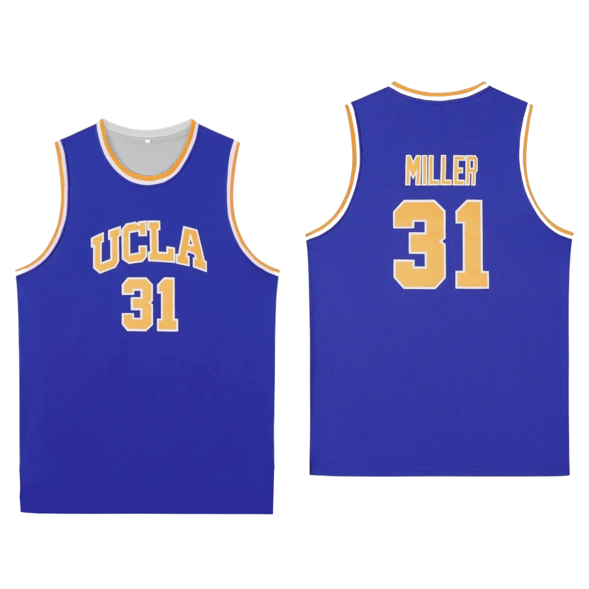 UCLA College Retro Miller #31 Walton #32 Basketball Jersey Men Women Kids Breathable Mesh Tank Top Summer Casual Sports Vest
