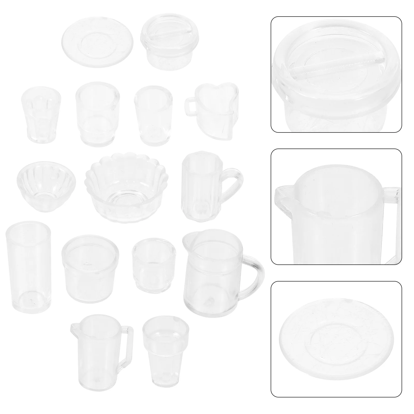 15 Pcs Accessories Mini Kitchen Utensils Child Girl Toys Kids House Layout Props Plastic Pretend