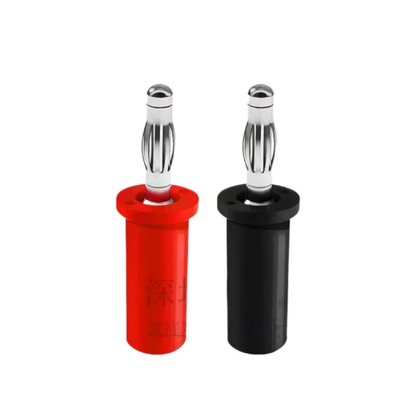 10pcs/set Audio Speaker Banana Plate Plugs Connectors 4mm Lantern Type Audio Speaker Plug Connector 2 Colors Red & Black