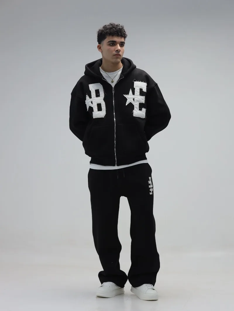 

Y2K retro high street American letter pattern men women hoodie trendy casual gray black hip-hop Gothic sweatshirts