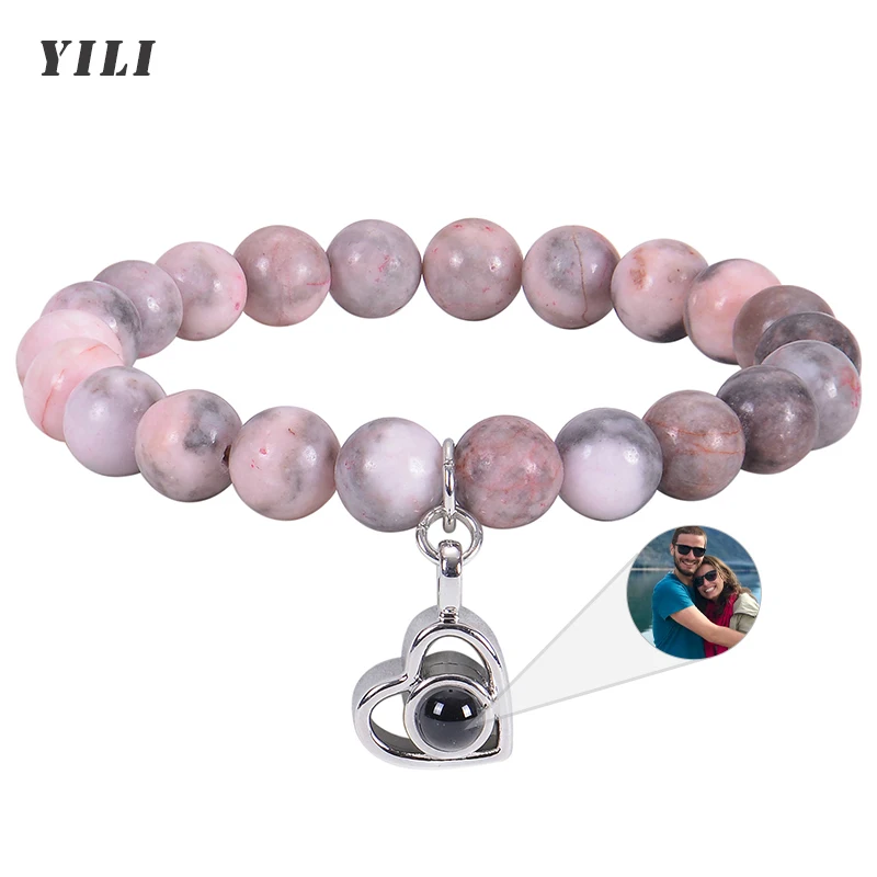 

Bracelet with Picture inside Custom Picture Bracelet Personalized Photo Projection Bracelet Natural Stone Customized Bracelet