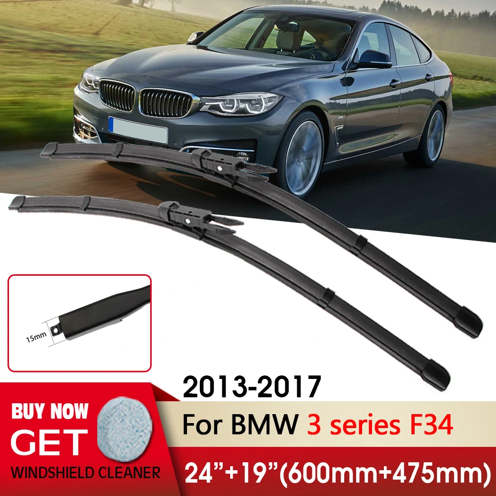 

Car Wiper RHD&LHD Front Wiper Blades 24"+19" For BMW 3 series F34 2013-2017 Fit Pinch Tab Arm Windshield Windscreen Front Window