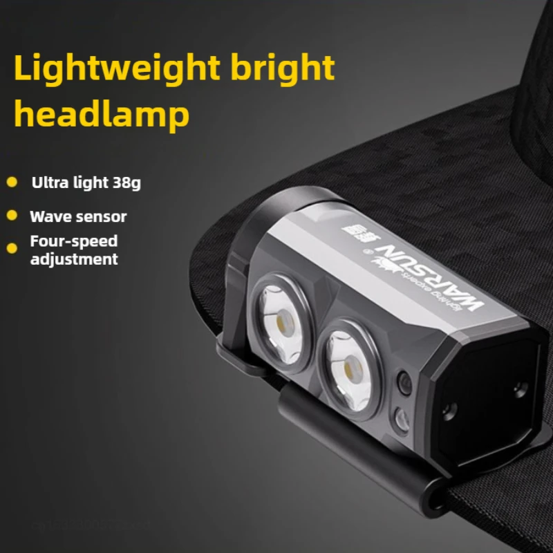 Warsun Rechargeable Induction LED Headlamp Head-mounted Rotatable Outdoor Camping Waterproof Powerful Fishing Sensor Headlight