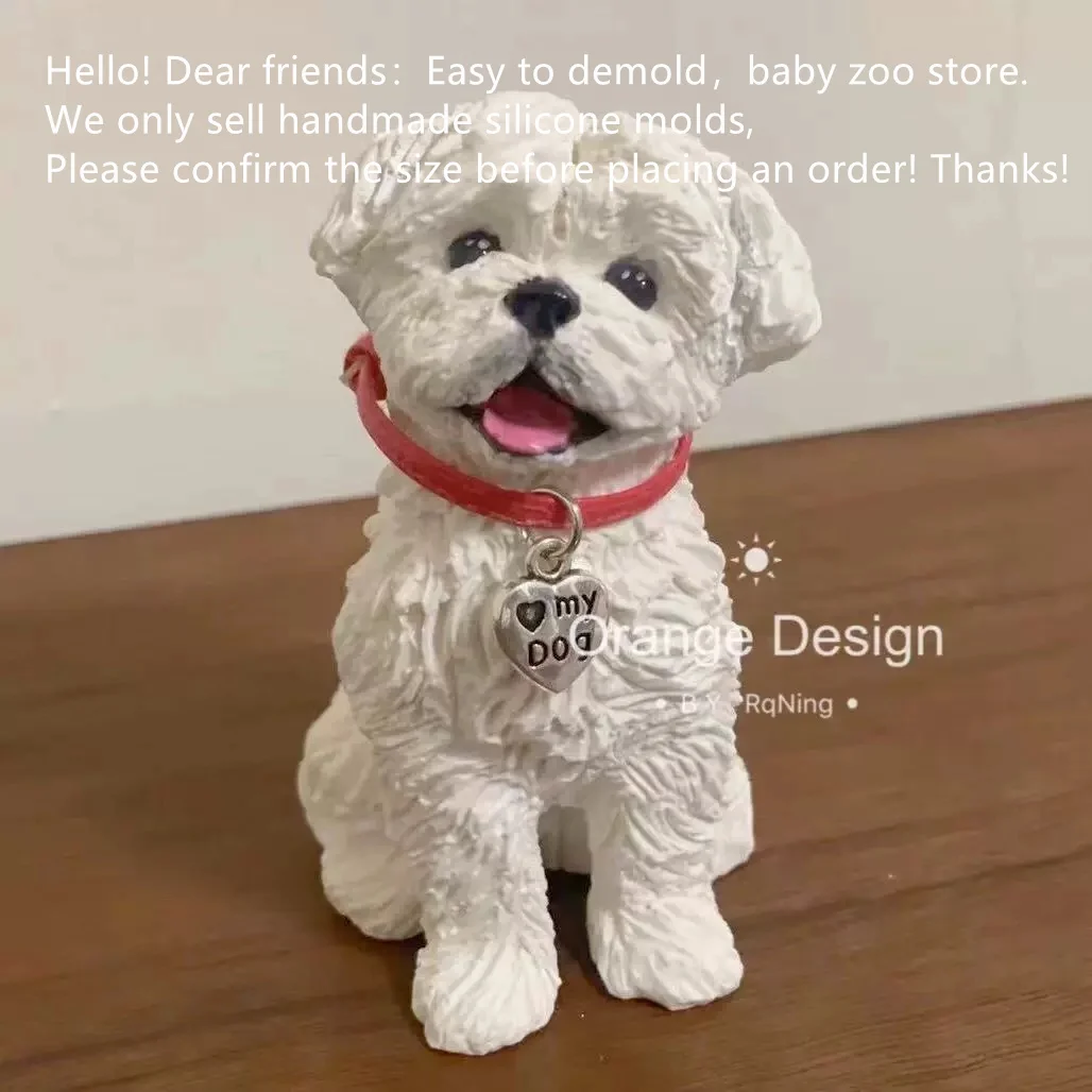 Pet Dog Plaster Silicone Mold Shiba Inu Chihuahua Chow Chow Shih Tzu Teddy King Charles Yorkshire Terrier Animal Mold Puppy