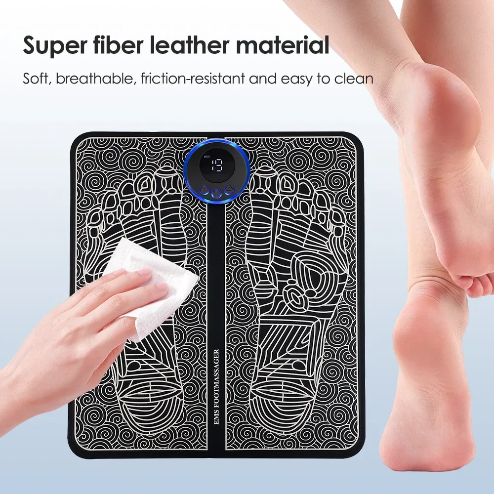 Smart Remore Control Foot Massage Mat Electric Physiotherapy Muscle Stimulation Contraction Boost Blood Circulation Leg Massage