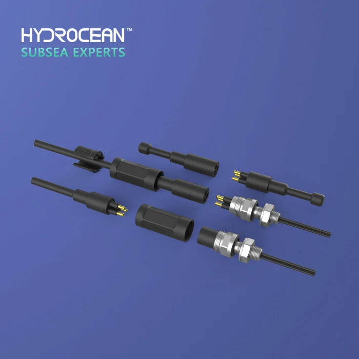 3-core 4-core M10 water tight plug waterproof connector underwater cable ROV compact male and female plug-in joint