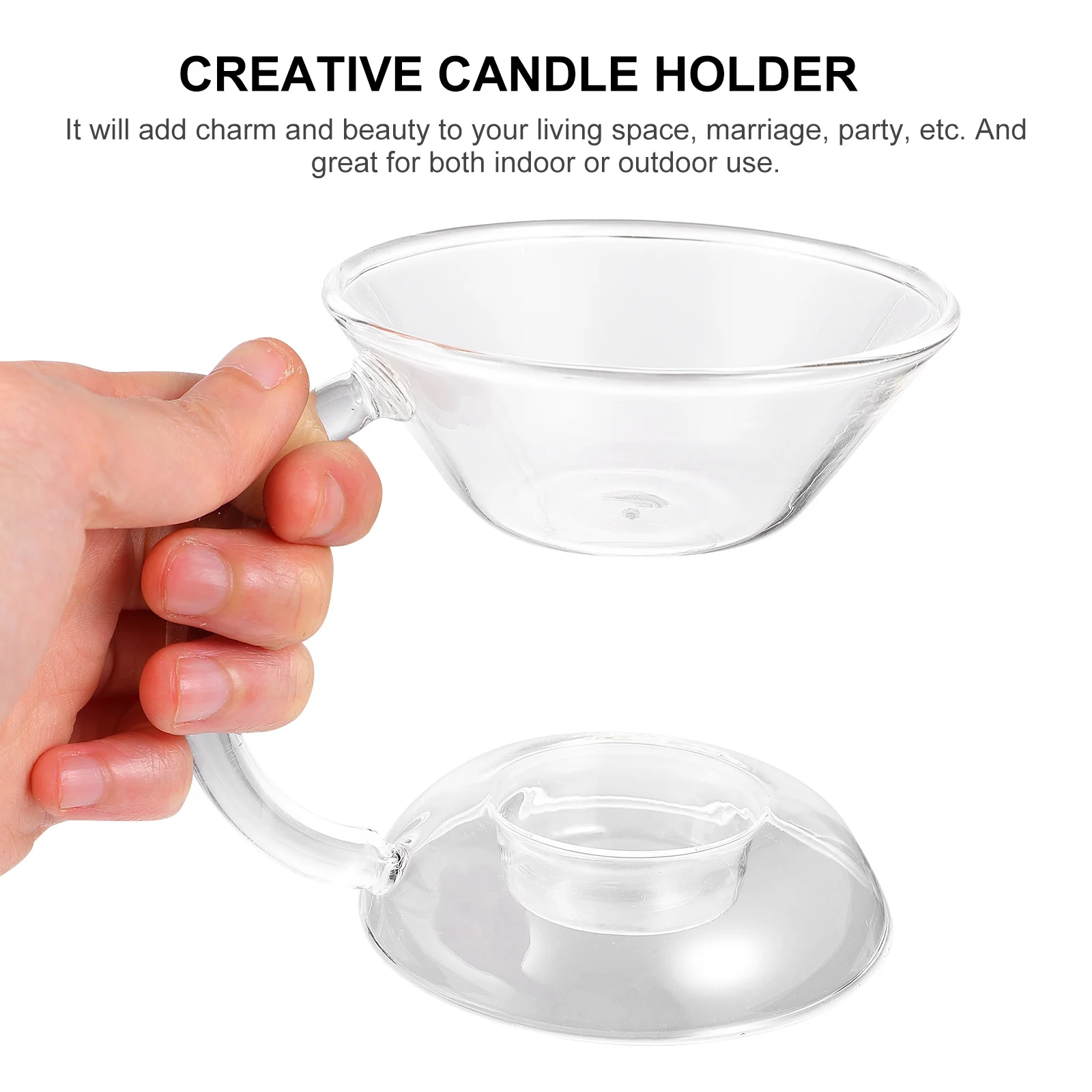 

1Pcs Clear Glass Essential Oil Burner Aromatherapy Diffuser for Home Decor Scented Wax Melt Tealight Holder Aroma Incense