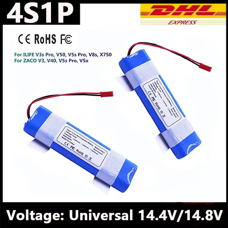 

Оригинальный литий-ионный аккумулятор 2026 года для ILIFE V3s Pro, V5s Pro, V8s, V8 Plus, V80, V80 Max, V80 Pro, V3s Max, 18650, 12800 мАч, 14.4В, PX-B010