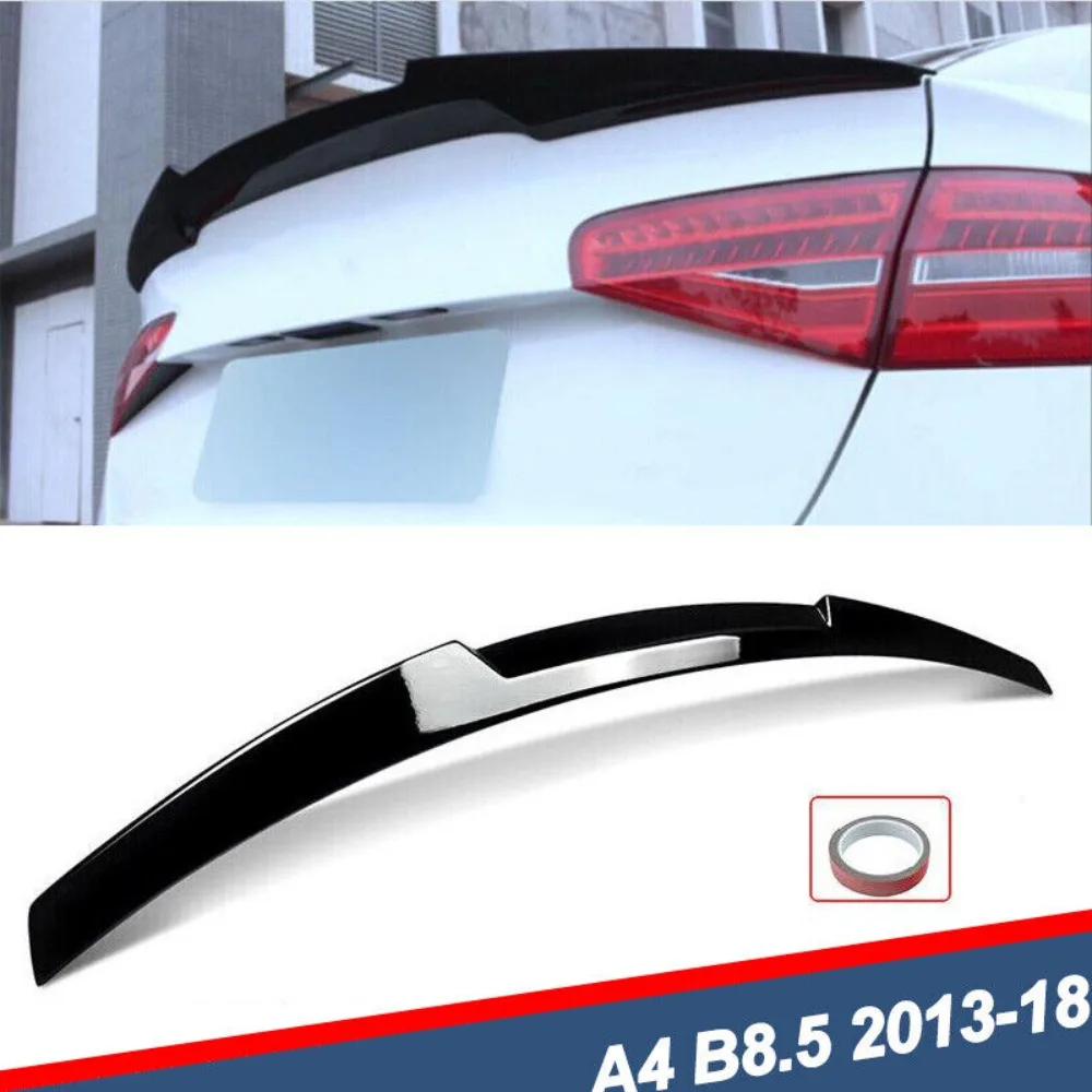 

For Audi A4 B8.5 Sedan 2013-2018 Gloss Black Duckbill Style Rear Boot Spoiler Trunk United States