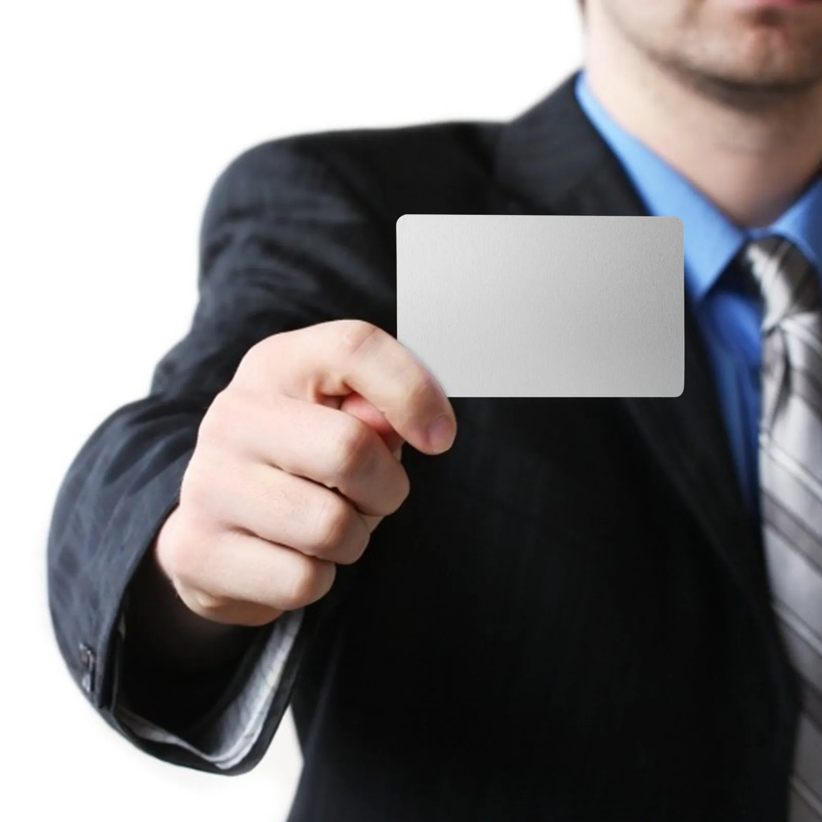 

50Pcs Aluminum Alloy Metal Business Cards Sublimation Name Cards Blank for Engraving Heat Transfer Smooth Flat