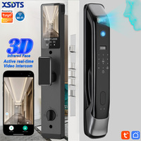 3D Real-time Intercom Face Recognition Digital Door Lock With Camera FIngerprint Password Unlock Keyless Electronic Door Lock